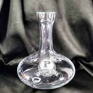 Peterson Ravenscroft Crystal Wine Decanter With Peterson Monogram Logo
